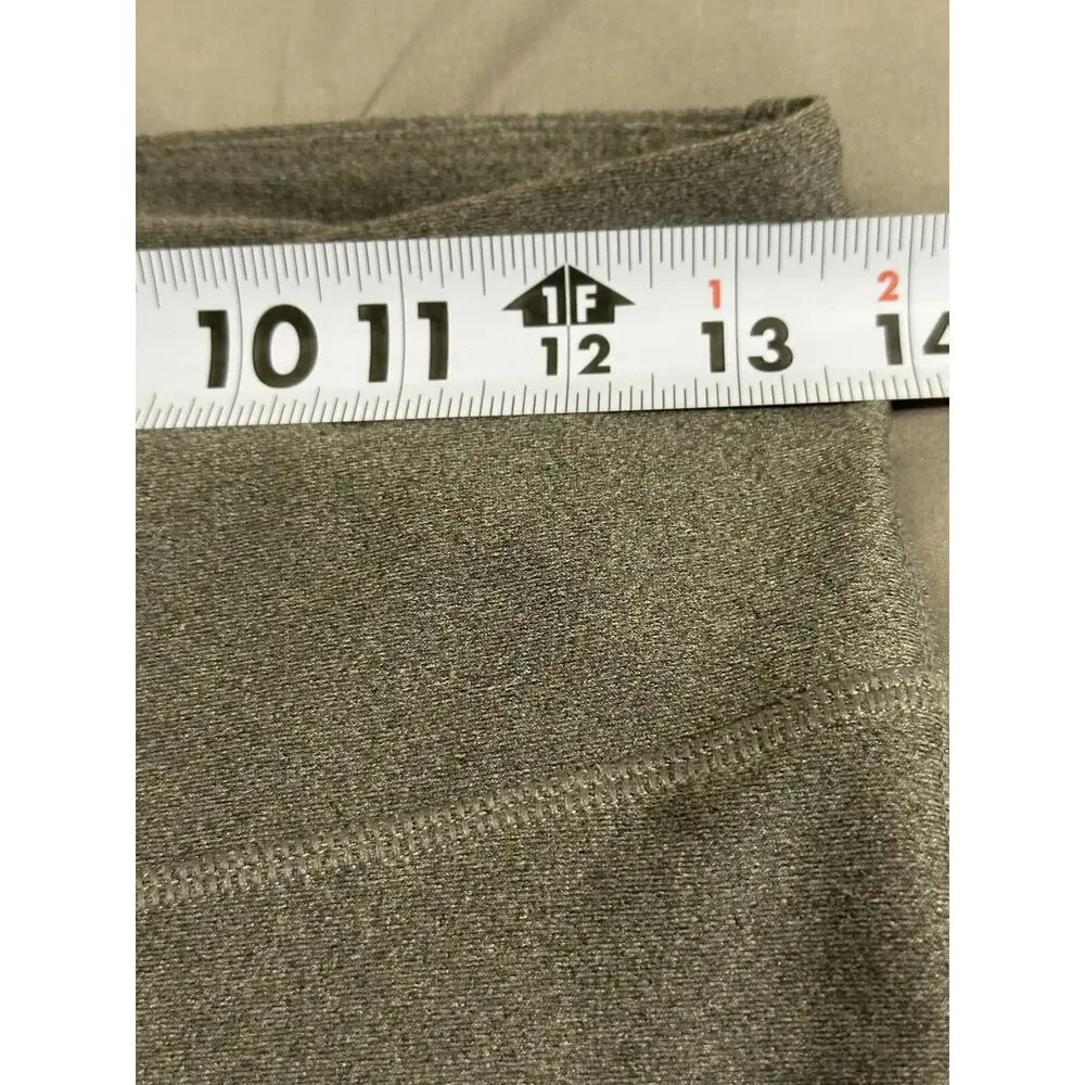 Under Armour UA Women's Size S HeatGear Shine Cropped Leggings Grey/Black‎ Mesh